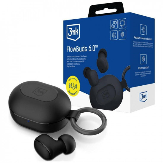 Wireless Earbuds 3MK FlowBuds 6.0 Black Wireless Earbuds 3MK FlowBuds 6.0 Black