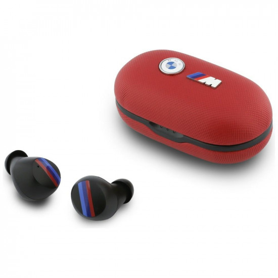 Headphones Bluetooth TWS BMW Metal Logo ENC red