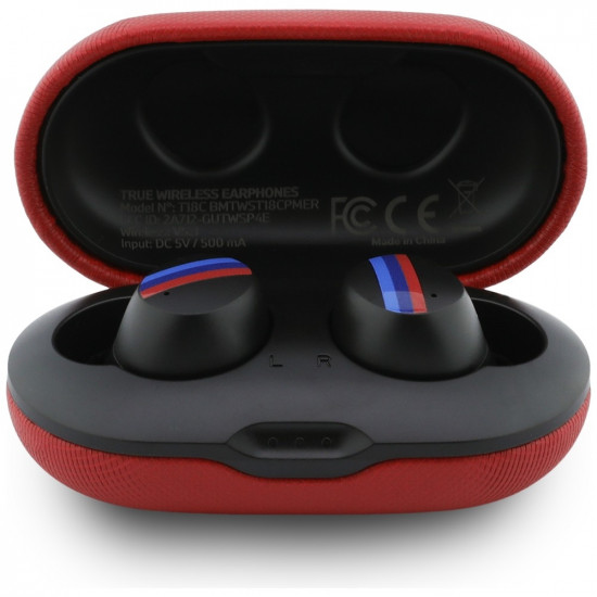 Headphones Bluetooth TWS BMW Metal Logo ENC red