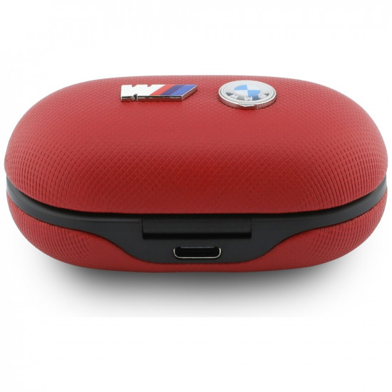 Headphones Bluetooth TWS BMW Metal Logo ENC red