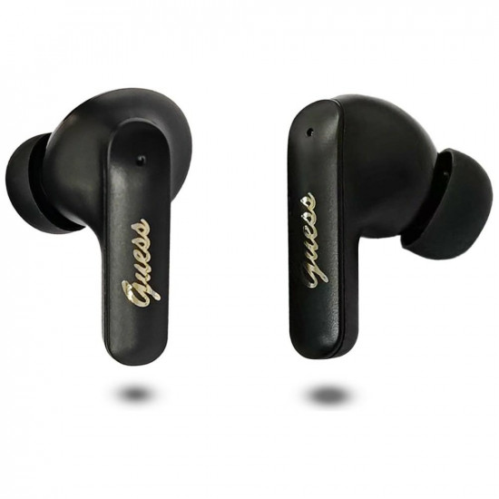 Earphones TWS Guess Script Metal Logo black