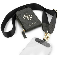 Universal lanyard with wallet Guess 4G Metal Logo black