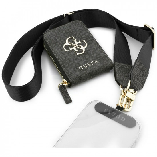 Universal lanyard with wallet Guess 4G Metal Logo black