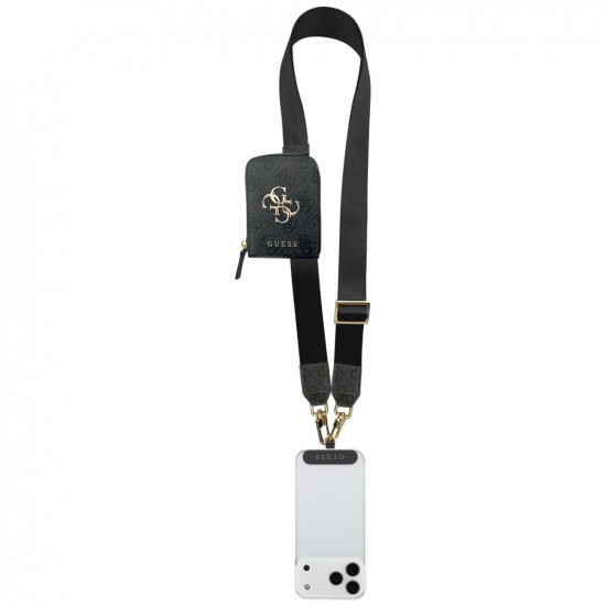 Universal lanyard with wallet Guess 4G Metal Logo black