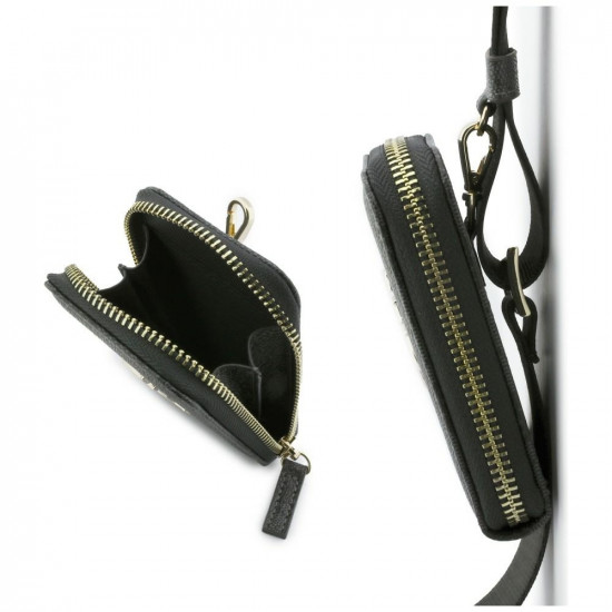 Universal lanyard with wallet Guess 4G Metal Logo black