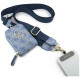 Universal lanyard with wallet Guess 4G Metal Logo blue