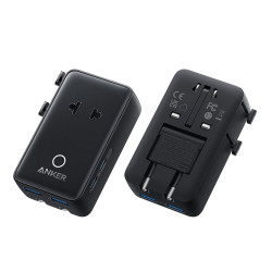 Anker Travel Adapter Nano 5in1 (A9215H11) for EU, UK, US, AU, 20W, 2x USB C, 2x USB A, 20W White