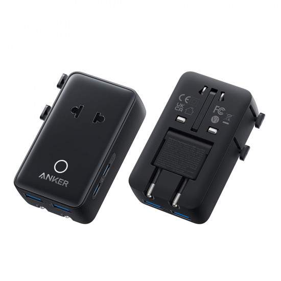 Anker Travel Adapter Nano 5in1 (A9215H11) for EU, UK, US, AU, 20W, 2x USB C, 2x USB A, 20W White