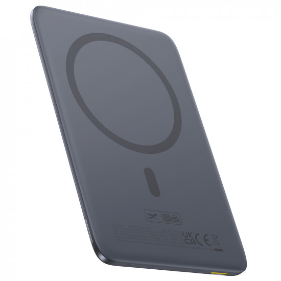 Baseus Power Bank PicoGo AM41 (P1007680C813 00) USB C 60W Cable Included, MagSafe, 5000mAh, LED Indicator Gray