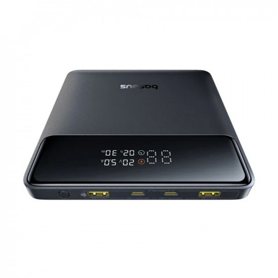 Baseus Power Bank Blade H1 Lite (P10021604123 00) Type C Cable Included, 4 Port Output, 100W, 20.000mAh, Digital Display Black
