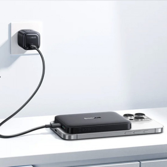 Baseus Power Bank EnerFill FM12 (E0028500) Magnetic, Qi2 Technology, 10.000mAh, 22.5W Cosmic Black