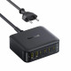 Baseus Wall Charger EnerFill FH21 (E0120T00) 4x Type C, 2x USB, 120W, GaN Technology, 1.5m Black