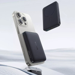 Baseus Magnetic Power Bank EnerFill FM11 (E0026602) Type C Cable Included, Ultra Mini Design, 10.000mAh, 22.5W Space Grey