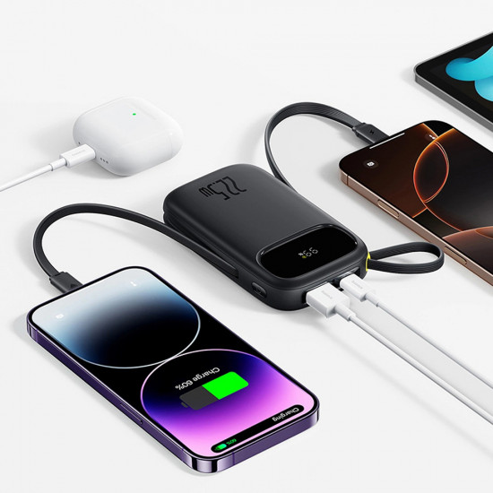 Baseus Power Bank EnerFill FC31 (P10082106123 00) USB, Type C, with Cable, 22.5W, 10000mAh, Digital Display Black