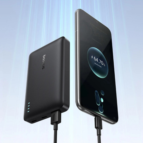 Baseus Power Bank EnerFill FP21 (P1008210D123 00) Dual Port, 10000mAh, 22.5W, Slim Design Black