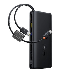 Baseus Power Bank EnerFill FC41 (E0028N03) Dual USB C Cables, Fast Charge, Digital Display, 100W, 20000mAh Cosmic Black