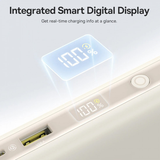 Baseus Power Bank EnerFill FC41 (E0028N03) Dual USB C Cables, Fast Charge, Digital Display, 100W, 20000mAh Cosmic Black