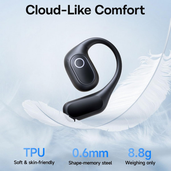Baseus Wireless Earbuds Eli 2i Fit (A0102604) Open Ear Design, Bluetooth 6.0, 2 Mic AI ENC, 600mAh, IPX5 Cosmic Black