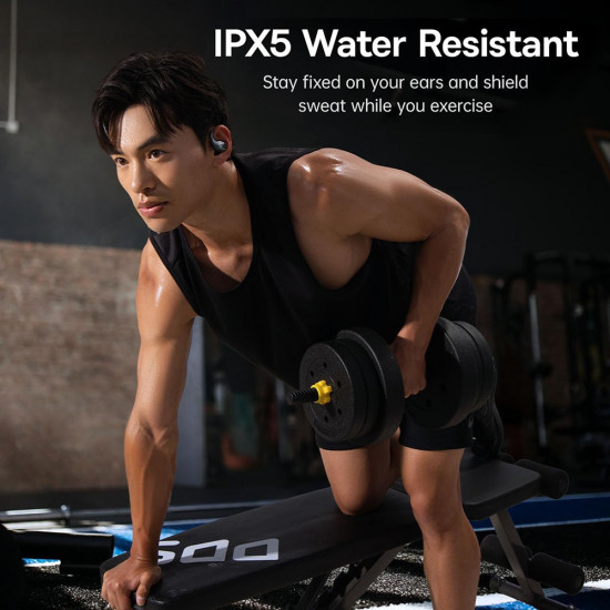 Baseus Wireless Earbuds Eli 2i Fit (A0102604) Open Ear Design, Bluetooth 6.0, 2 Mic AI ENC, 600mAh, IPX5 Cosmic Black