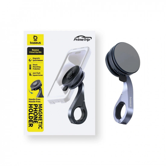 Baseus Bike Phone Holder PrimeTrip VB1 (C0013D00) Magnetic, Aluminium Alloy Black