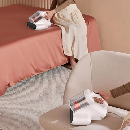 Deerma Cordless Vacuum Cleaner (CM980W) 13000Pa, 450W, 0.6L, HEPA Filter, UV C Lamp, 60C High Temp 4D Bed Heating White