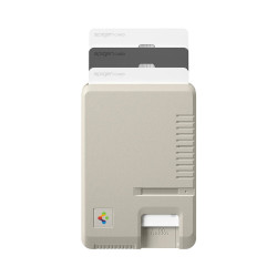 Spigen Classic LS Mag Fit Wallet with Magsafe (AFA10949) Easy Access, Retro Silhouette, Slim Design Stone