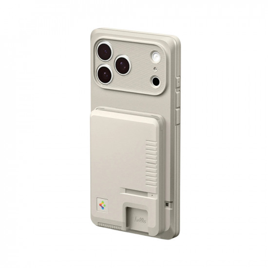 Spigen Classic LS Mag Fit Wallet with Magsafe (AFA10949) Easy Access, Retro Silhouette, Slim Design Stone