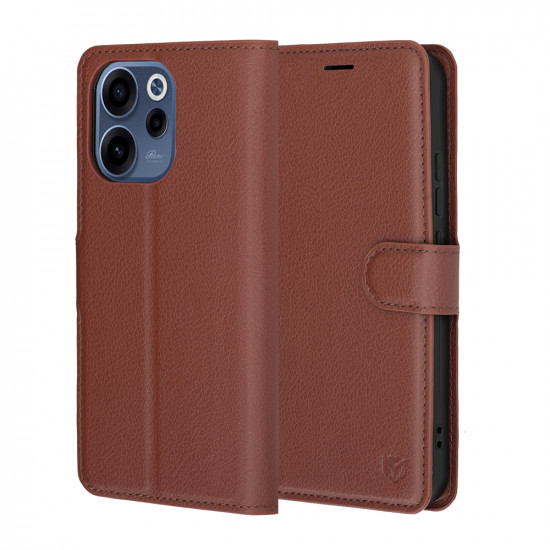 Techsuit Leather Folio Oppo Reno15 F / Reno15 FS 5G Brown