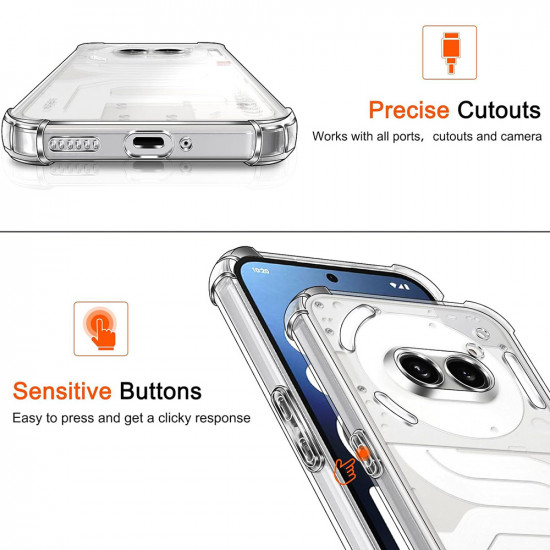 Techsuit Shockproof Clear Silicone Nothing Phone (4a) Pro Clear