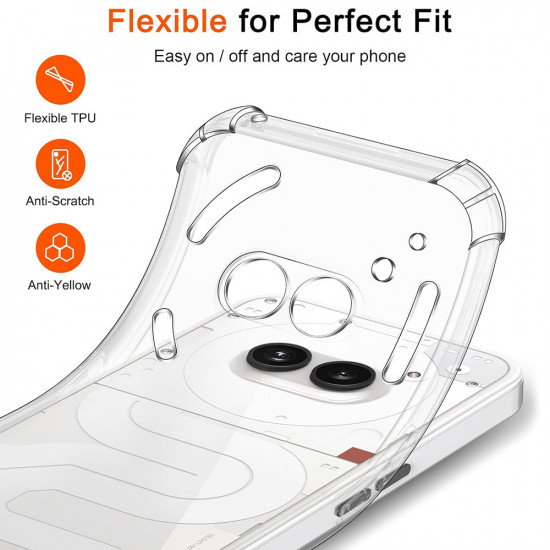 Techsuit Shockproof Clear Silicone Nothing Phone (4a) Pro Clear