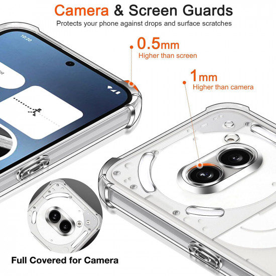 Techsuit Shockproof Clear Silicone Nothing Phone (4a) Clear
