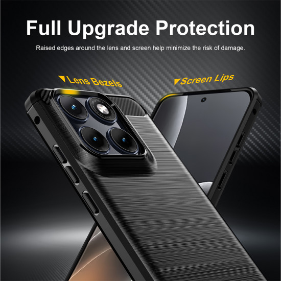 Techsuit Carbon Silicone Motorola Edge 70 Fusion Black Techsuit Carbon Silicone Motorola Edge 70 Fusion Black