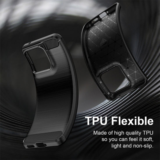 Techsuit Carbon Silicone Motorola Edge 70 Fusion Black Techsuit Carbon Silicone Motorola Edge 70 Fusion Black