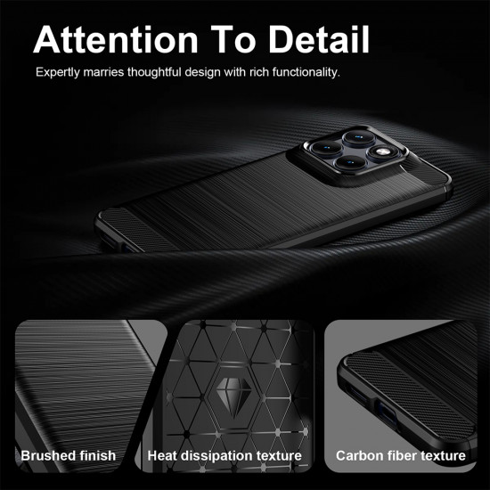 Techsuit Carbon Silicone Motorola Edge 70 Fusion Black Techsuit Carbon Silicone Motorola Edge 70 Fusion Black