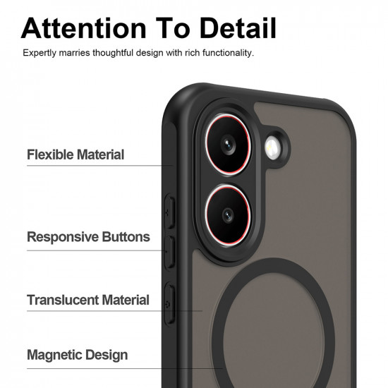 Techsuit HaloFrost II MagSafe Xiaomi Poco X8 Pro Black Techsuit HaloFrost II MagSafe Xiaomi Poco X8 Pro Black