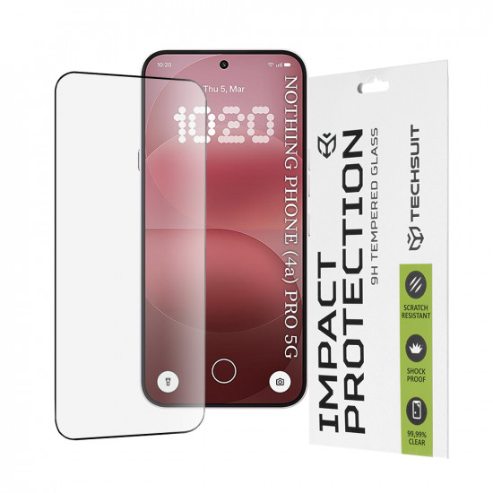 Techsuit 111D Full Cover / Full Glue Glass Nothing Phone (4a) Pro Black