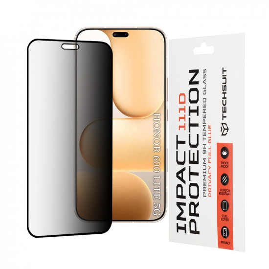 Techsuit 111D Privacy Full Glue Honor 600 Lite Black Techsuit 111D Privacy Full Glue Honor 600 Lite Black