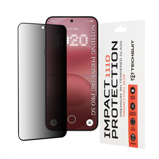 Techsuit 111D Privacy Full Glue Nothing Phone (4a) Pro Black Techsuit 111D Privacy Full Glue Nothing Phone (4a) Pro Black