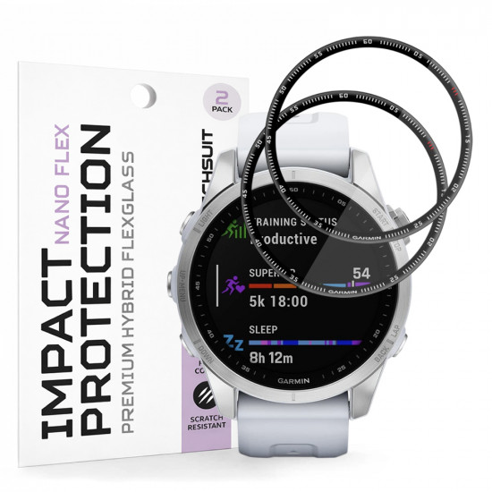 Techsuit Nano Flex (2 pack) Garmin Fenix 7S Black