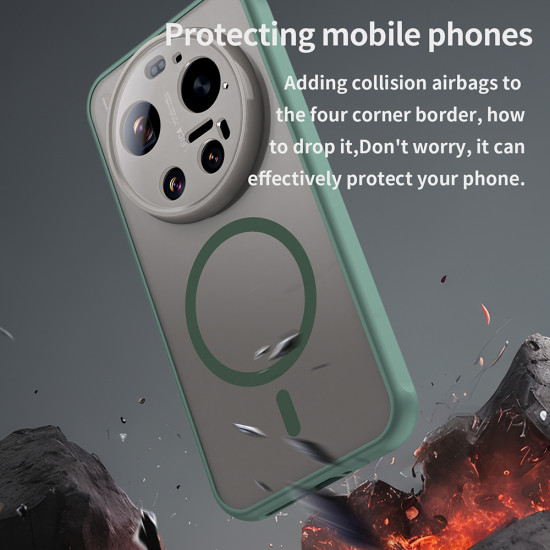 Techsuit HaloFrost II MagSafe Xiaomi 17 Ultra Green Techsuit HaloFrost II MagSafe Xiaomi 17 Ultra Green