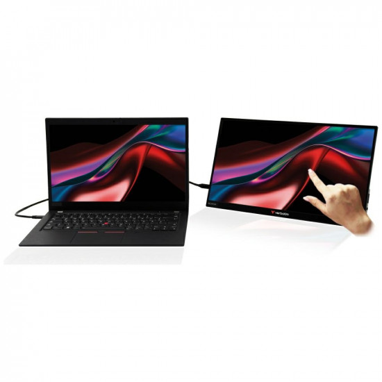 Portable Touch Monitor Verbatim ALU 13.3" WUXGA with 5000mAh Power Bank black 32087 Portable Touch Monitor Verbatim ALU 13.3" WUXGA with 5000mAh Power Bank black 32087