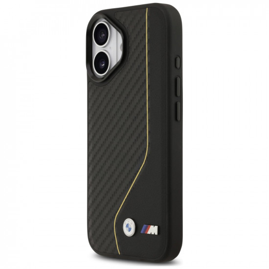 Case BMW M Carbon Line &amp; Logo MagSafe for iPhone 17 yellow