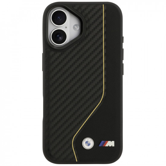 Case BMW M Carbon Line &amp; Logo MagSafe for iPhone 17 yellow