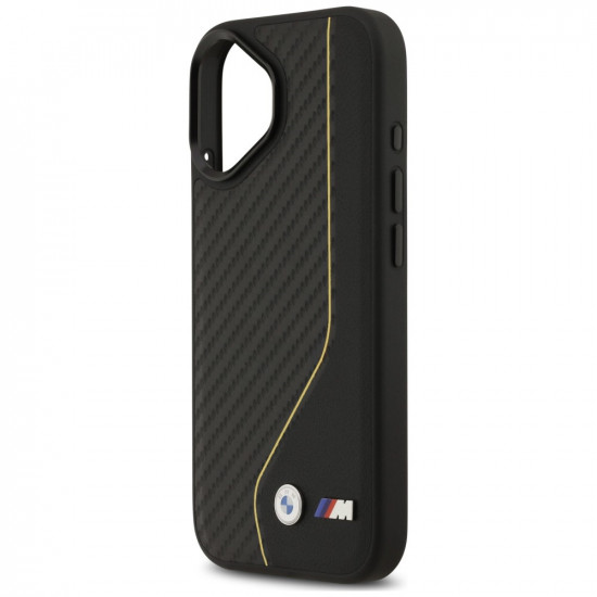 Case BMW M Carbon Line &amp; Logo MagSafe for iPhone 17 yellow
