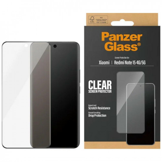 PanzerGlass Ultra-Wide Fit Tempered Glass for Xiaomi Redmi Note 15 4G/5G PanzerGlass Ultra-Wide Fit Tempered Glass for Xiaomi Redmi Note 15 4G/5G