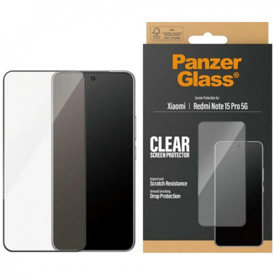 PanzerGlass Ultra-Wide Fit Tempered Glass for Xiaomi Redmi Note 15 Pro 5G PanzerGlass Ultra-Wide Fit Tempered Glass for Xiaomi Redmi Note 15 Pro 5G