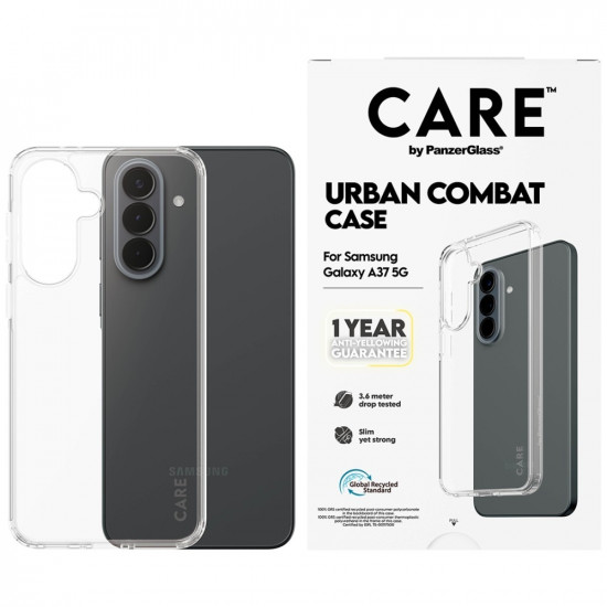 CARE by PanzerGlass Flagship Urban Combat Case for Samsung Galaxy A37 Transparent