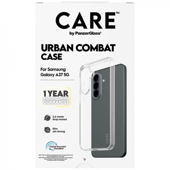 CARE by PanzerGlass Flagship Urban Combat Case for Samsung Galaxy A37 Transparent