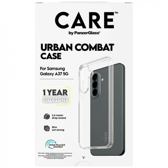 CARE by PanzerGlass Flagship Urban Combat Case for Samsung Galaxy A37 Transparent