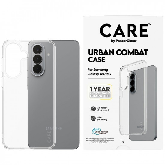 CARE by PanzerGlass Flagship Urban Combat Case for Samsung Galaxy A57 Transparent